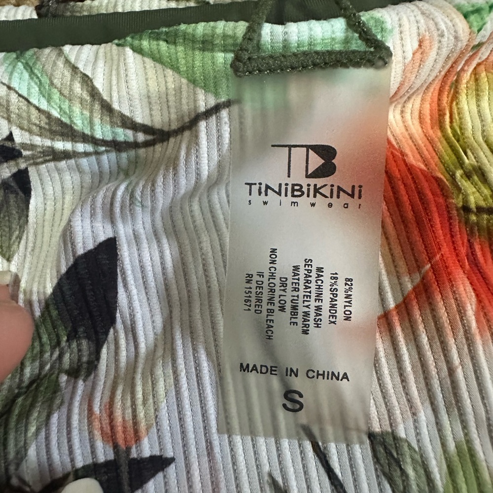 TiniBikini Floral High-Waisted Bikini Bottom - Picture 2 of 5